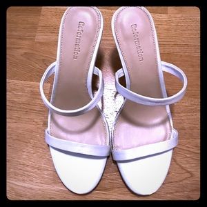 Unworn White Reformation Heeled Sandal